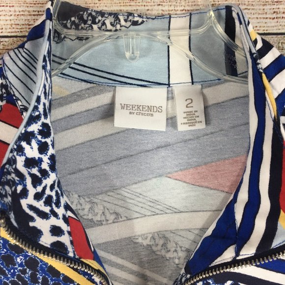 Weekends by Chico's Jacket Full Zip Lightweight - Picture 4 of 6